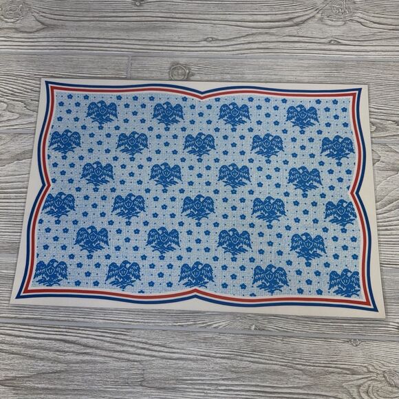 Norman Rockwell "The Four Freedoms" Laminated Placemats Set Of 4 WWII Prints 70s - Picture 10 of 15